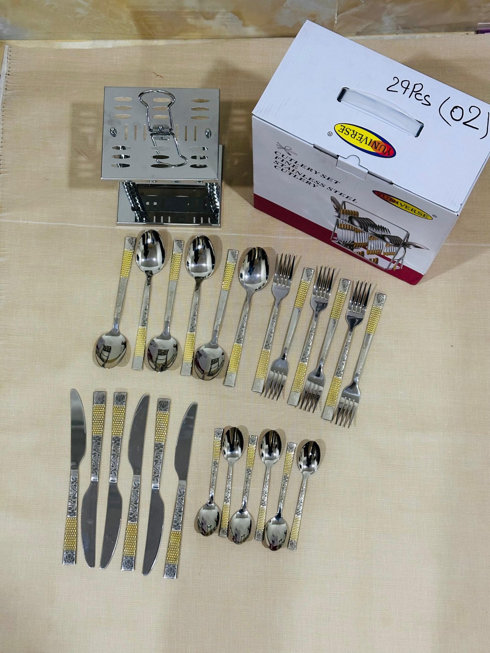 IMG-20250825-WA0003 24 Pcs Stainless Steel Cutlery Set – 11 Gauge - Image 3