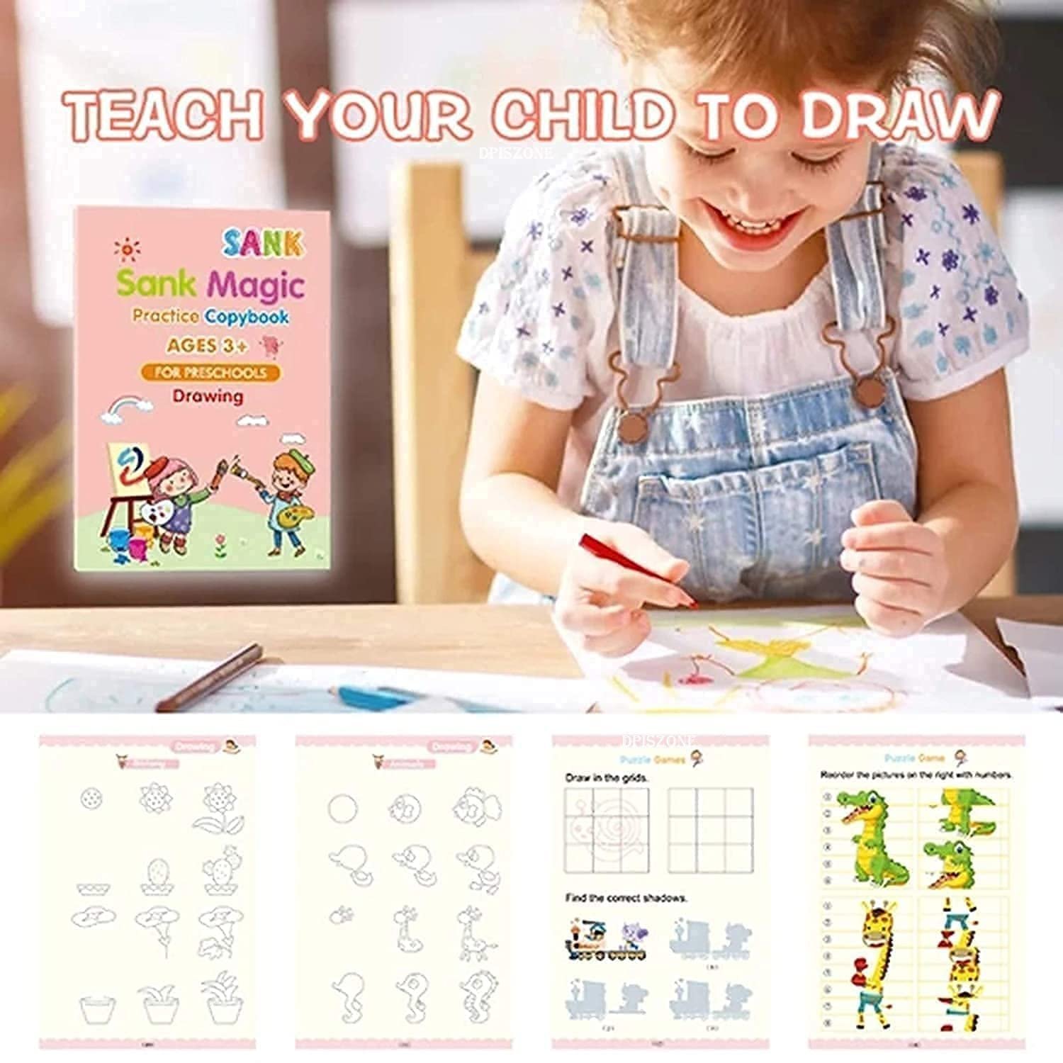 Magic Book Alphabet Practice Page Sank Magic Copybook alphabet handwriting practice for kids