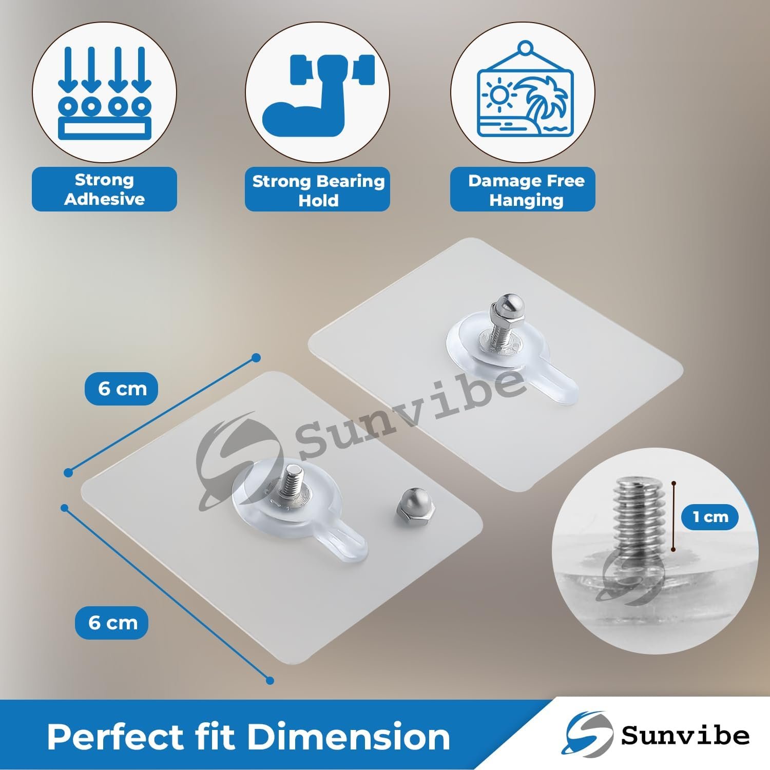 10pcs-adhesive-wall-screws-no-drill-hooks-emporiumstore.jpg Step-by-step installation of adhesive wall hooks without drilling